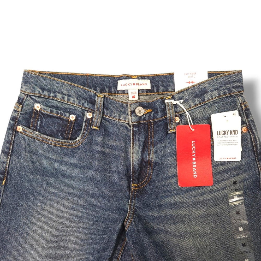 Lucky Brand Easy Rider Bootcut Jeans Medium Wash KND Stretch Denim 2/26R - Picture 4 of 11